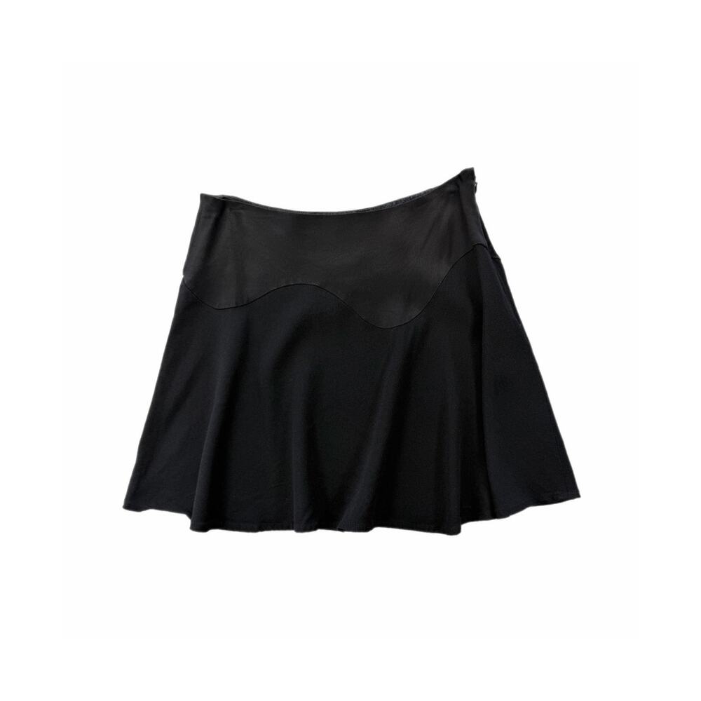 Moschino Cheap and Chic Black Wavy Avant Garde Minimalist Night Out Mini Skirt